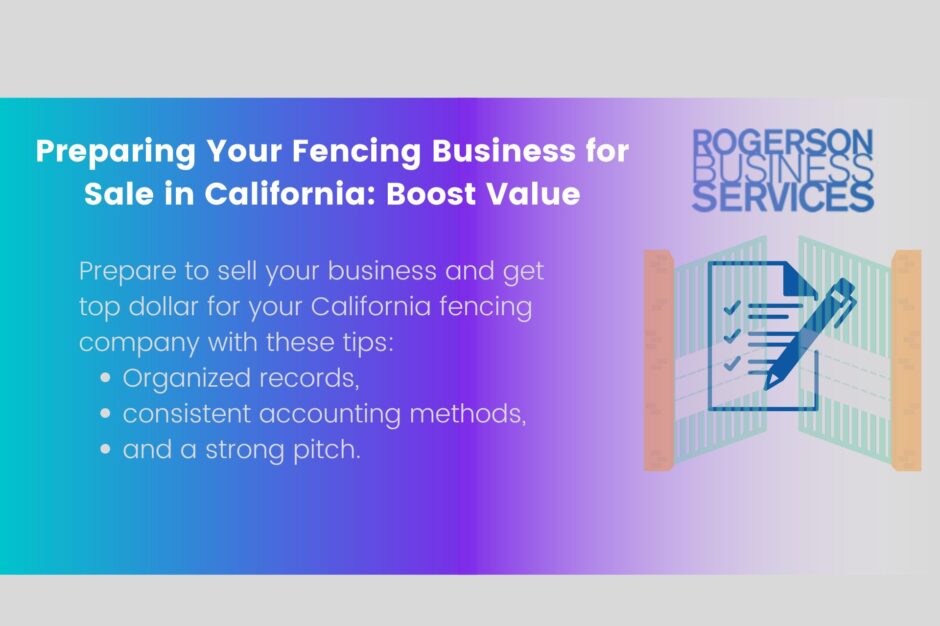 how to prepare my fencing business for sale